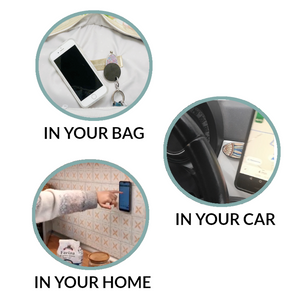 Magnetic Phone Holder | For Handbag, Car, Home, Office | Tartan Flowers Design