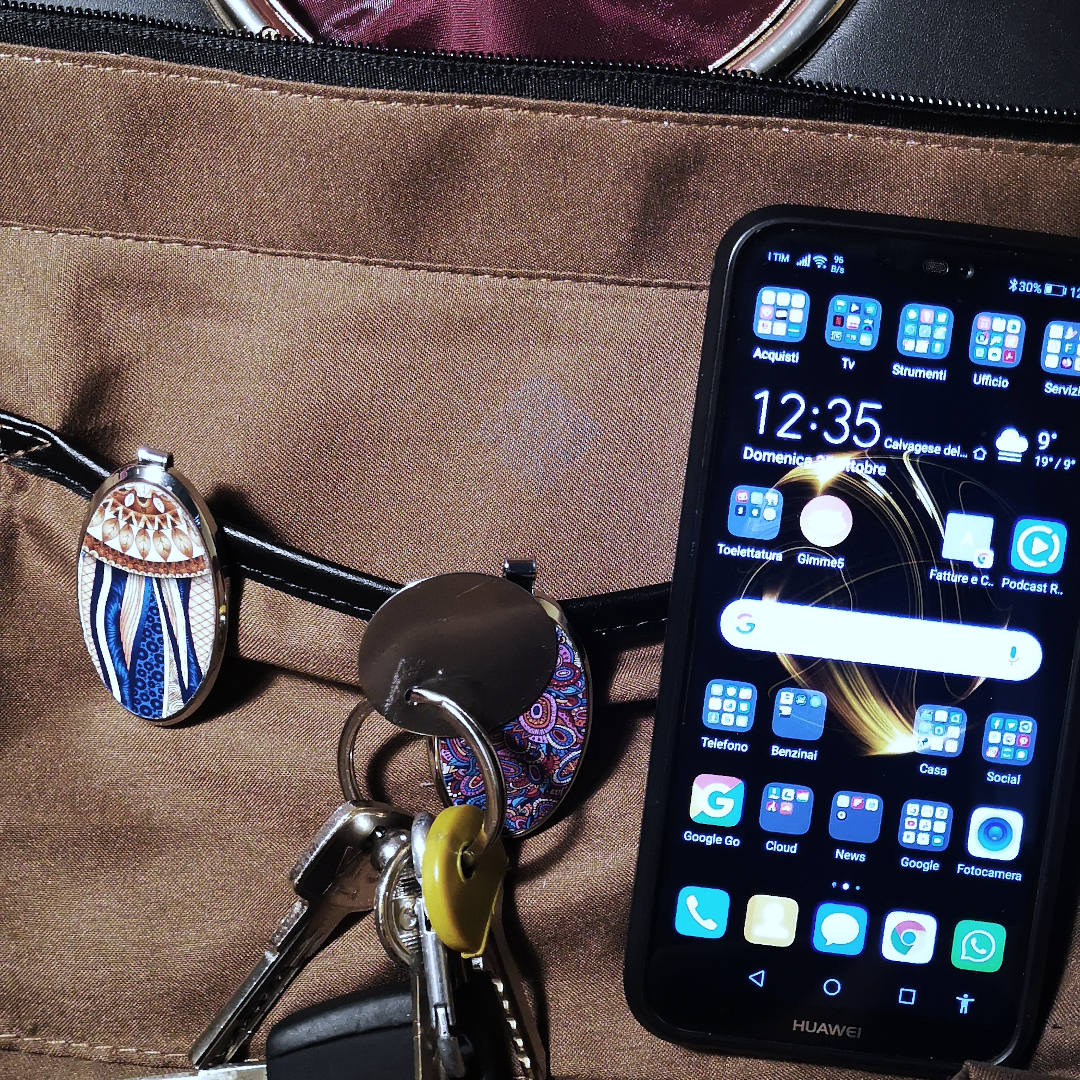Magnetic Phone Holder | For Handbag, Car, Home, Office | Funky Flowers Design