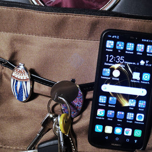 Magnetic Phone Holder | For Handbag, Car, Home, Office | Red Tartan Design
