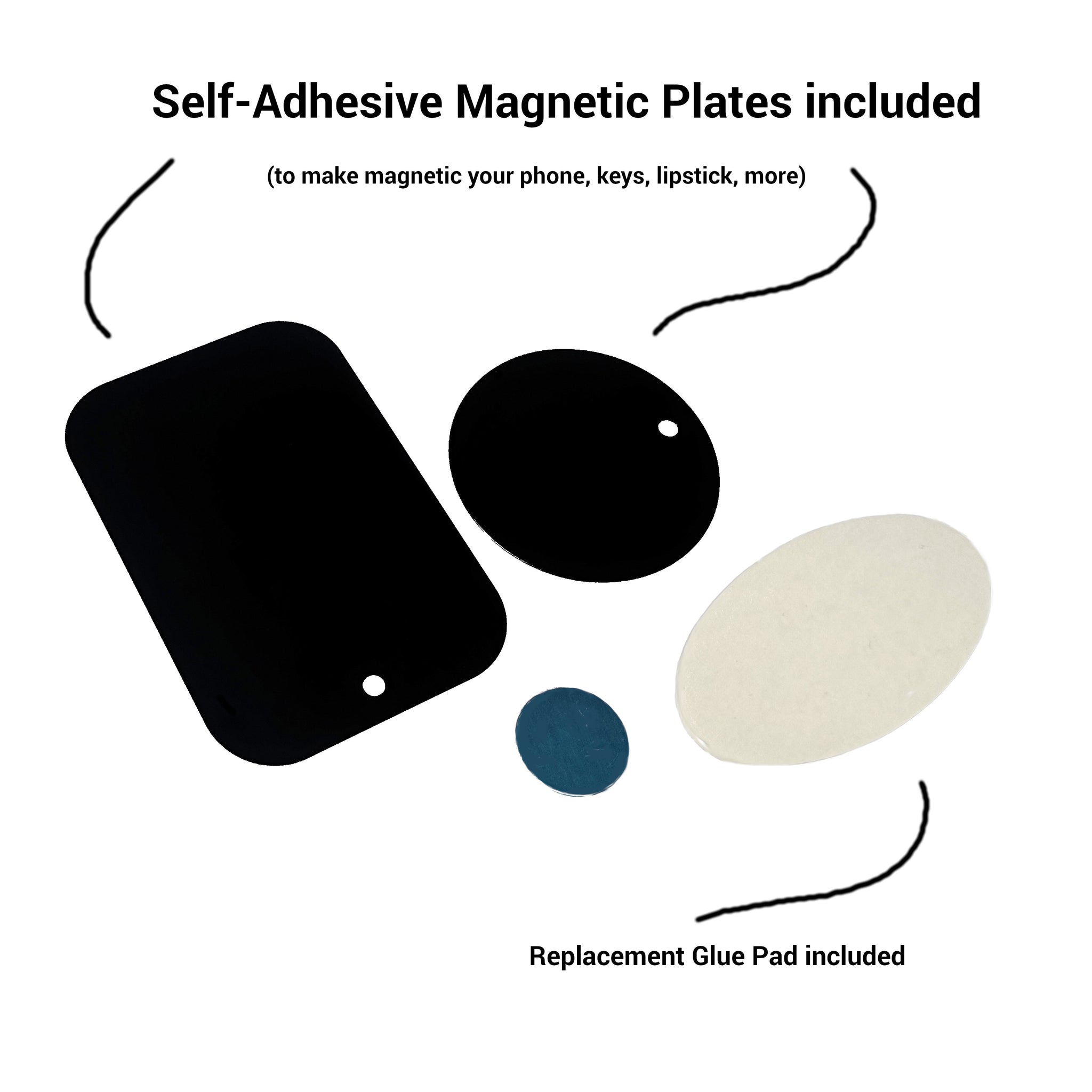 Magnetic Phone Holder | For Handbag, Car, Home, Office | Tartan Flowers Design