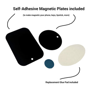Magnetic Phone Holder | For Handbag, Car, Home, Office | Black Carbon Design